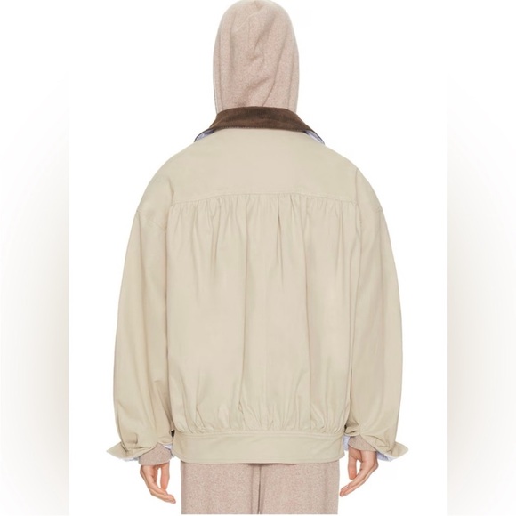 Helsa NWOT The Shirred Bomber Jacket With Corduroy Collar - Picture 7 of 15